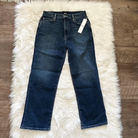 NWT HUDSON Noa JEANS Size 27 Mid Rise Crop Straight Leg in Brynlee Wash Blue NEW - Picture 6 of 16